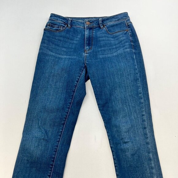 Ann Taylor Loft Womens Curvy Skinny Ankle Jeans Mid Rise Size 2/26 - Picture 2 of 9
